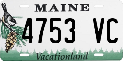 ME license plate 4753VC