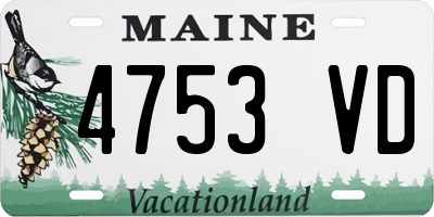 ME license plate 4753VD