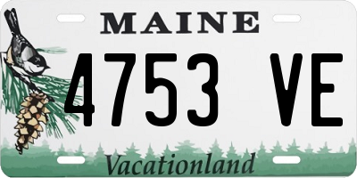 ME license plate 4753VE