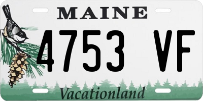 ME license plate 4753VF