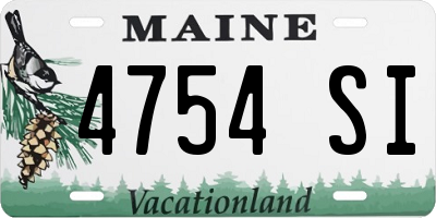 ME license plate 4754SI