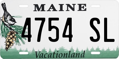 ME license plate 4754SL