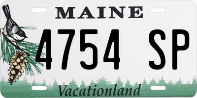 ME license plate 4754SP