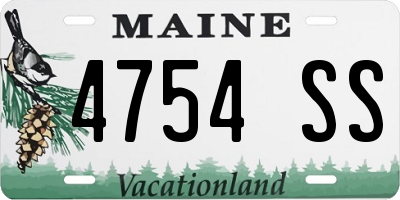 ME license plate 4754SS