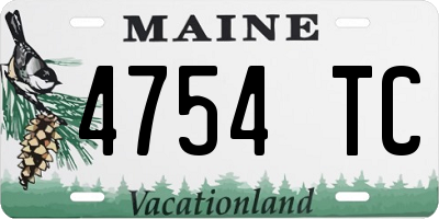 ME license plate 4754TC