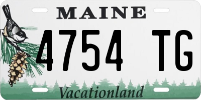 ME license plate 4754TG