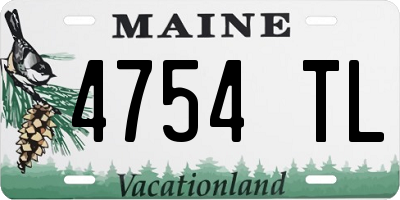 ME license plate 4754TL