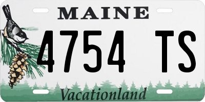 ME license plate 4754TS