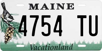 ME license plate 4754TU