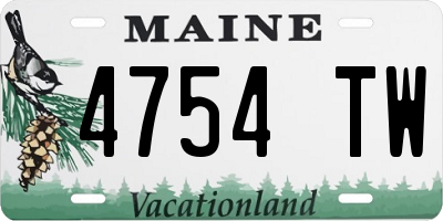 ME license plate 4754TW