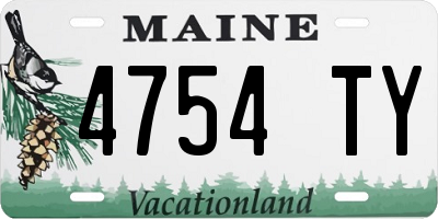 ME license plate 4754TY