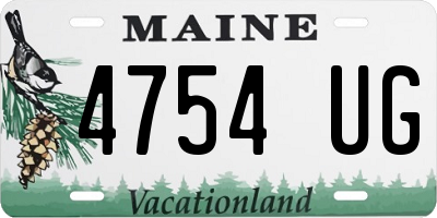 ME license plate 4754UG