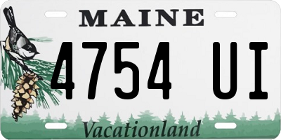 ME license plate 4754UI
