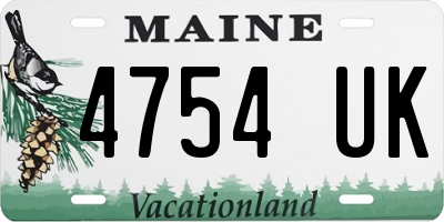 ME license plate 4754UK