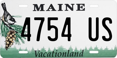 ME license plate 4754US