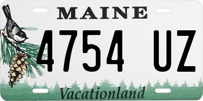 ME license plate 4754UZ