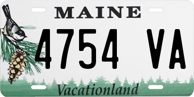 ME license plate 4754VA