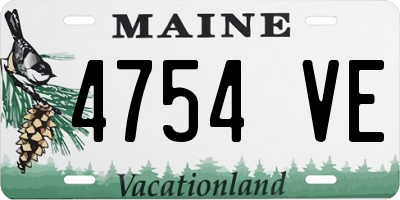ME license plate 4754VE