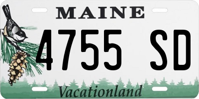 ME license plate 4755SD