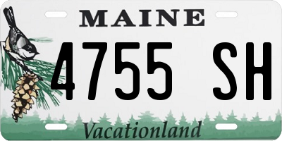 ME license plate 4755SH