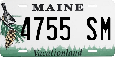 ME license plate 4755SM