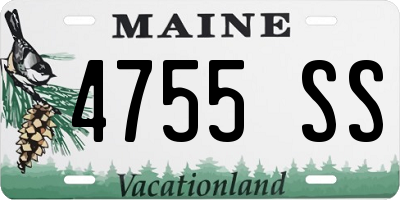 ME license plate 4755SS