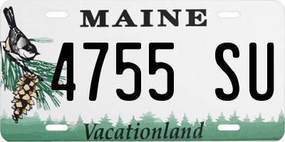 ME license plate 4755SU