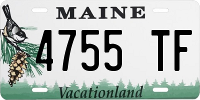 ME license plate 4755TF