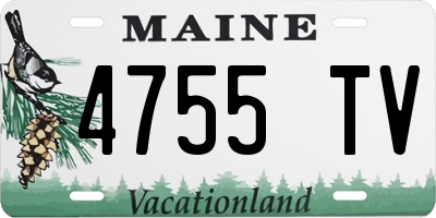 ME license plate 4755TV