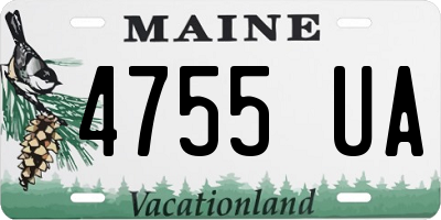 ME license plate 4755UA