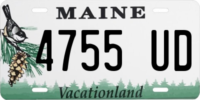 ME license plate 4755UD