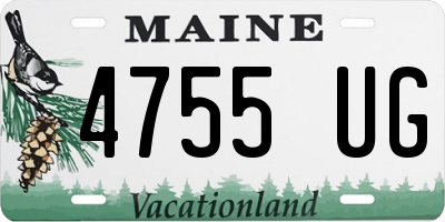 ME license plate 4755UG