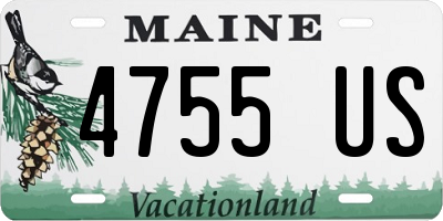 ME license plate 4755US