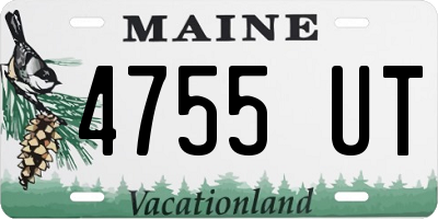 ME license plate 4755UT