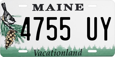 ME license plate 4755UY