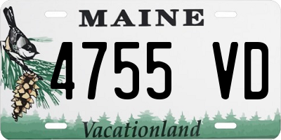 ME license plate 4755VD