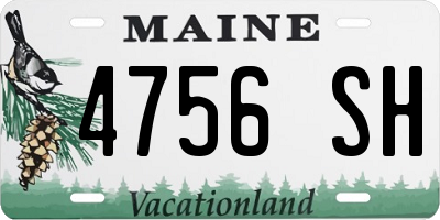 ME license plate 4756SH