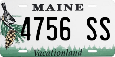 ME license plate 4756SS