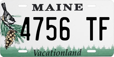 ME license plate 4756TF