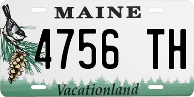 ME license plate 4756TH