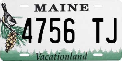 ME license plate 4756TJ