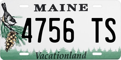 ME license plate 4756TS