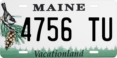 ME license plate 4756TU