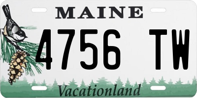 ME license plate 4756TW