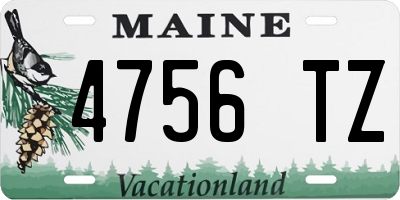 ME license plate 4756TZ