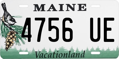 ME license plate 4756UE