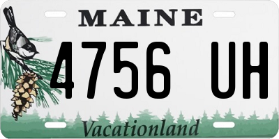 ME license plate 4756UH