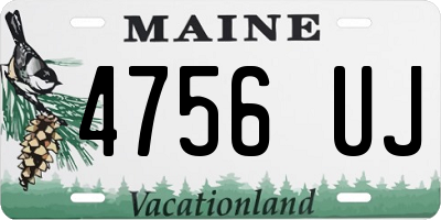ME license plate 4756UJ