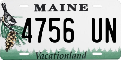 ME license plate 4756UN