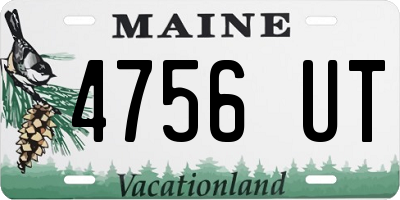 ME license plate 4756UT